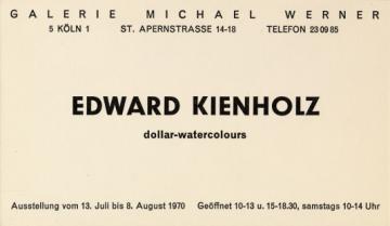Edward Kienholz - Dollar-Watercolours