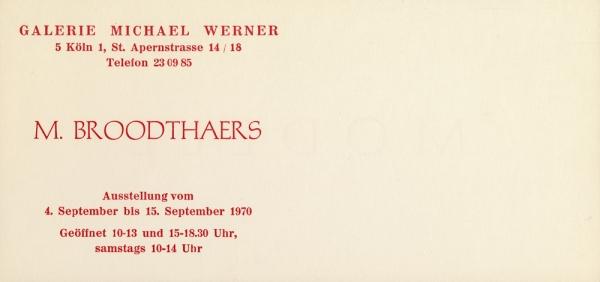Marcel Broodthaers - Modèle