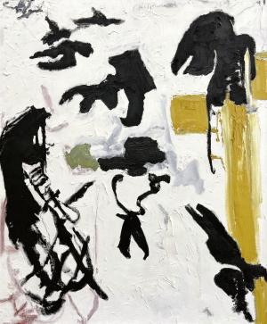 Cross Poked a Shadow of a Crow, 1990, 58 x 48 inches, 147,5 x 122 cm oil on canvas