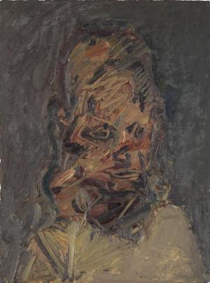 Frank Auerbach „Head of Catherine Lampert“, 1998 Acryl auf Holz 76 x 56 cm